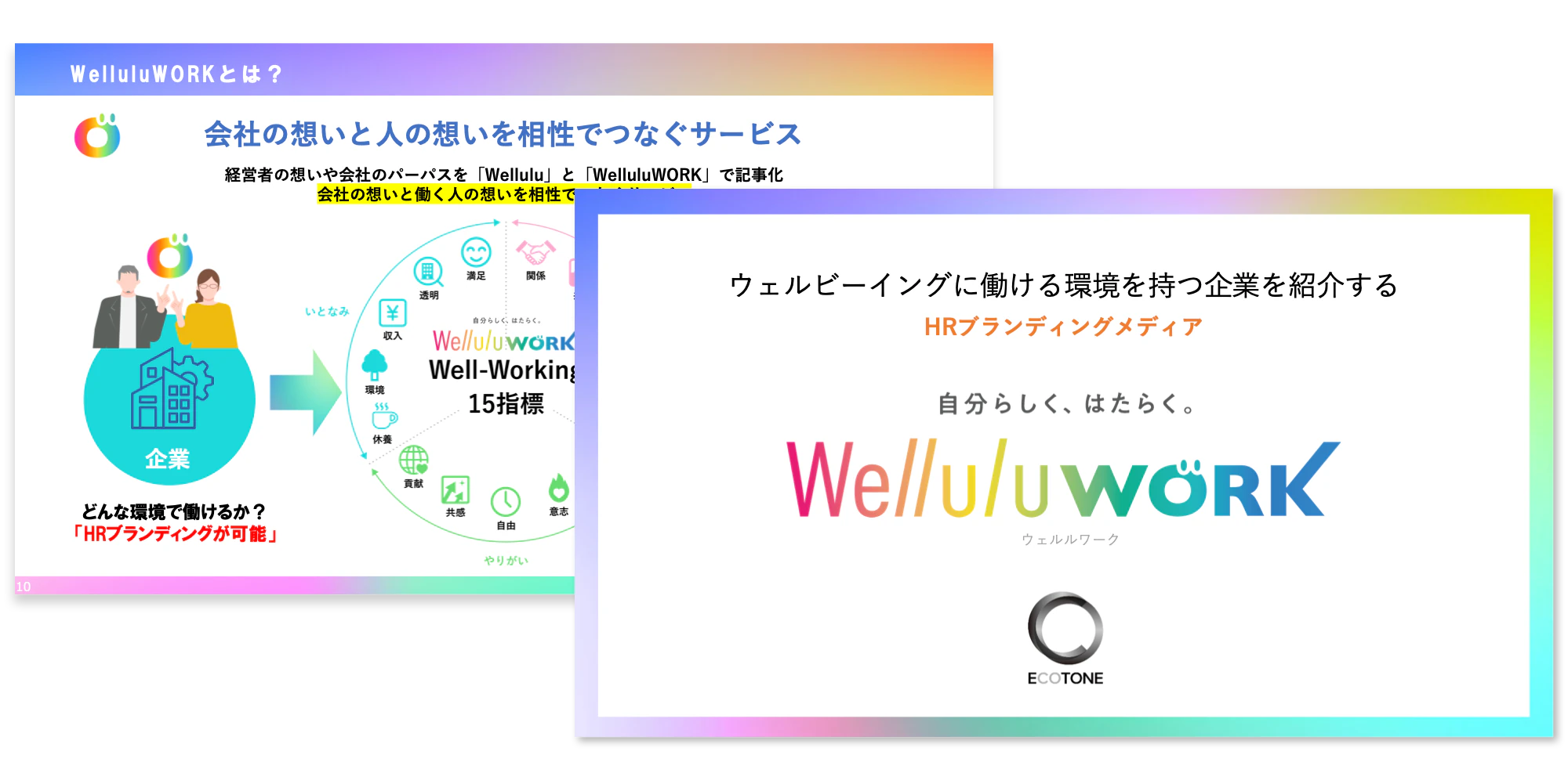 WelluluWORKのサービス概要を紹介するご案内資料のイメージ